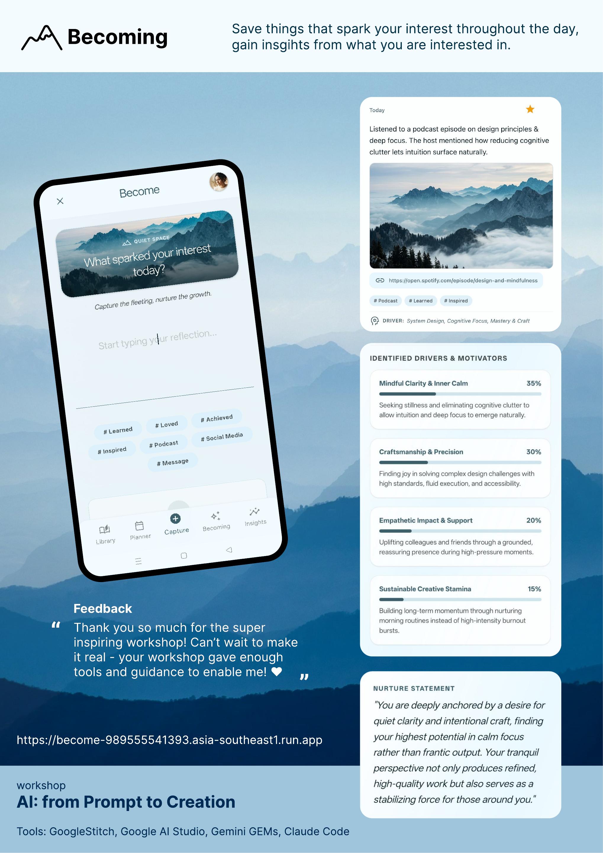 Becoming — screen 1