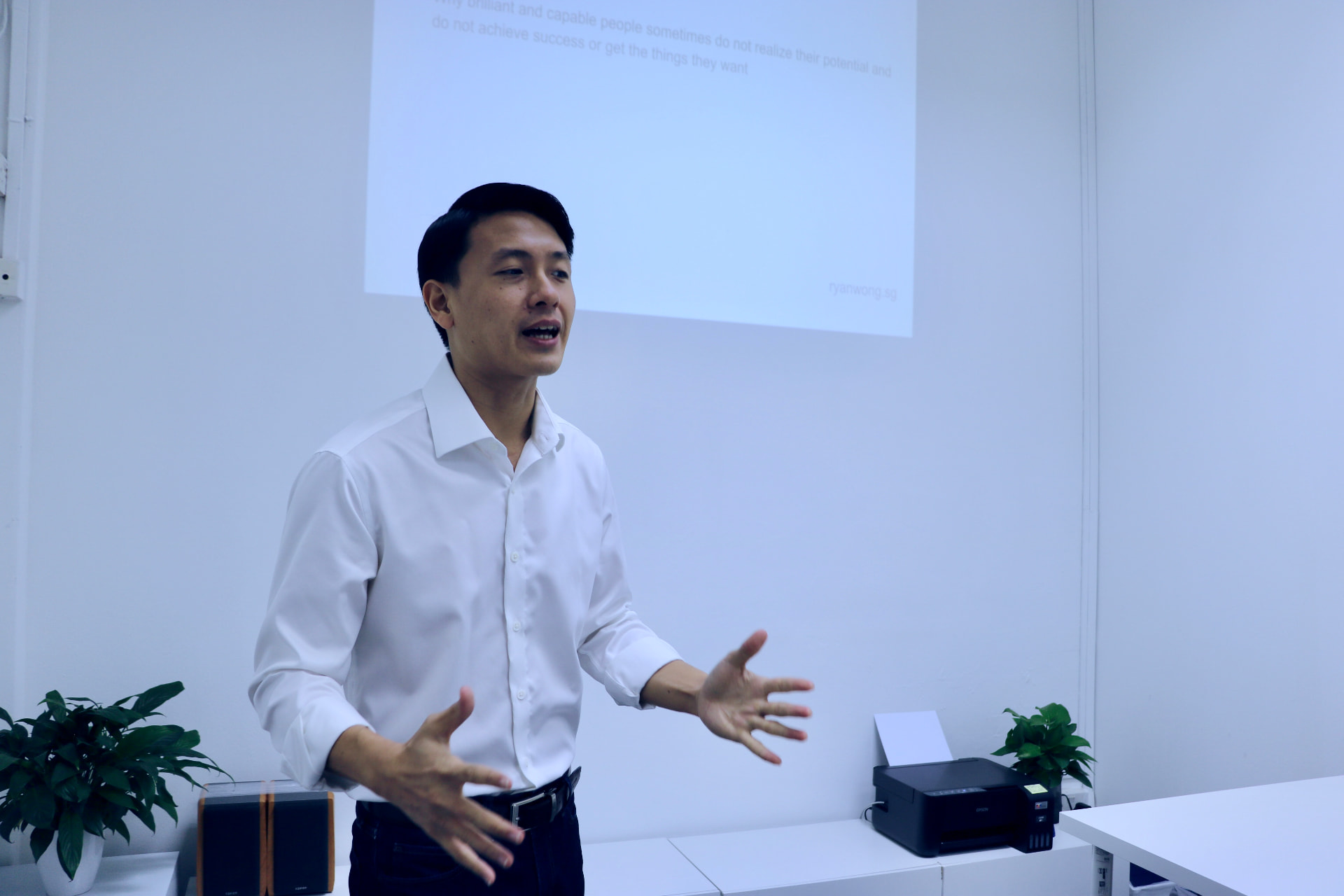 Ryan Wong in a working session with a client