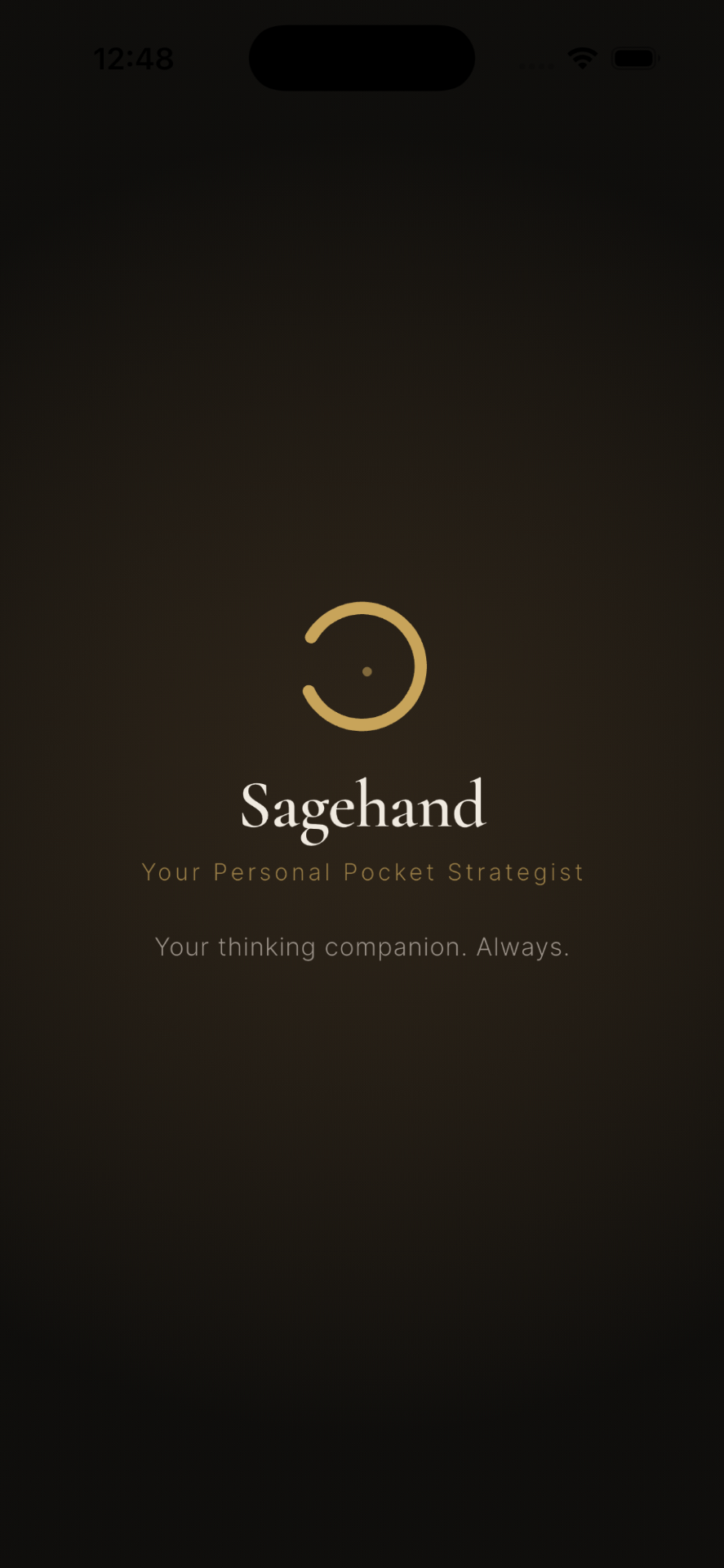Sagehand app — splash screen