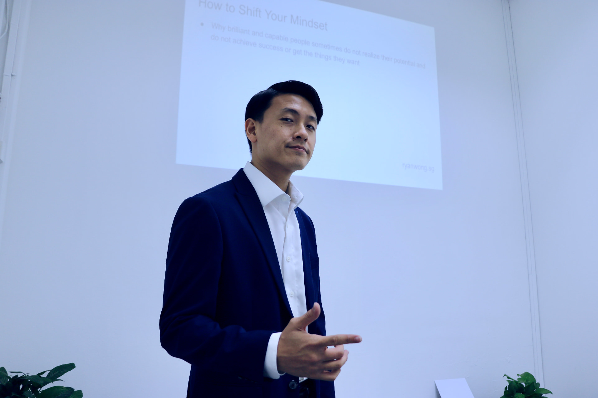 Ryan Wong presenting during a Ladder of Life session