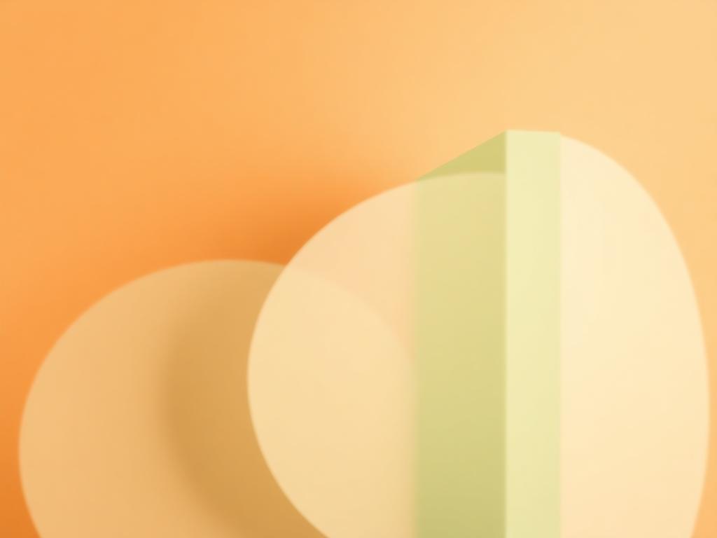 Abstract soft warm shapes representing layered technology
